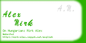 alex mirk business card